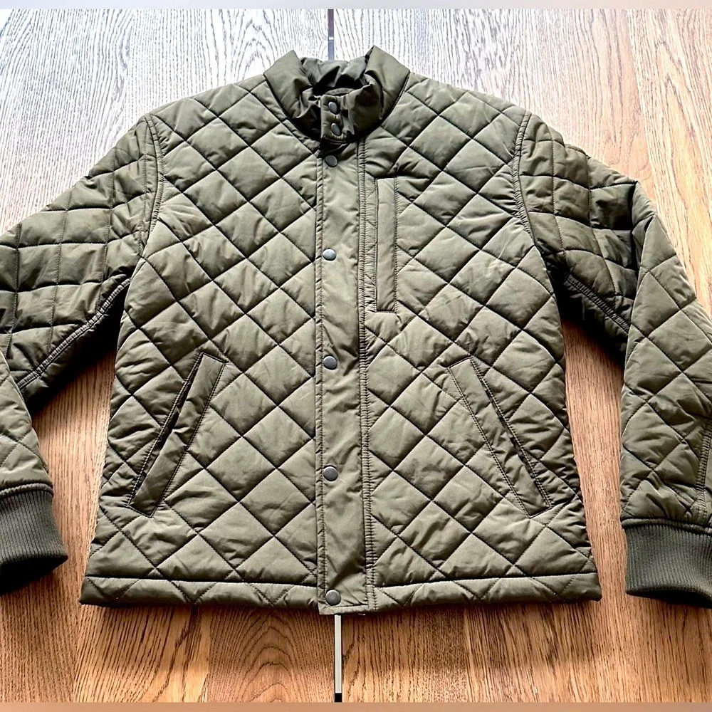 BANANA REPUBLIC HYDRORÉSISTANT DIAMOND QUILTED JACKET Size Small - Picture 2 of 15